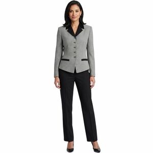 Le Suit Women's Elegant Blazer Houndstooth Spun Rayon Size 6